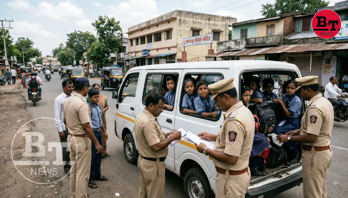 Bhandara News: Action Against Vehicles Carrying Students Illegally; Fine Exceeding ₹2.47 Lakh