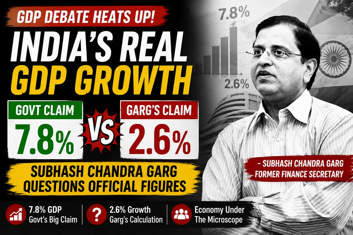 India GDP 7.8% vs 2.6%: Former Finance Secretary Subhash Chandra Garg’s Claim Sparks Fresh Debate