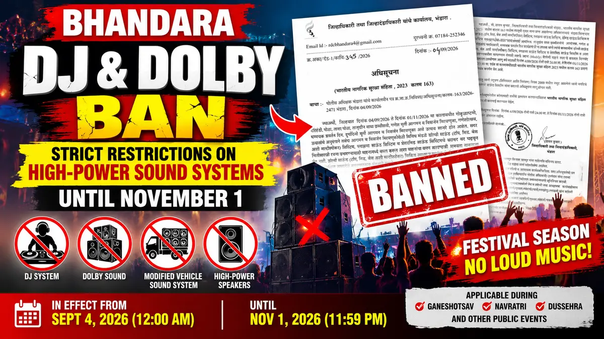 Bhandara DJ Ban News: Dolby & High-Power Sound Systems Banned
