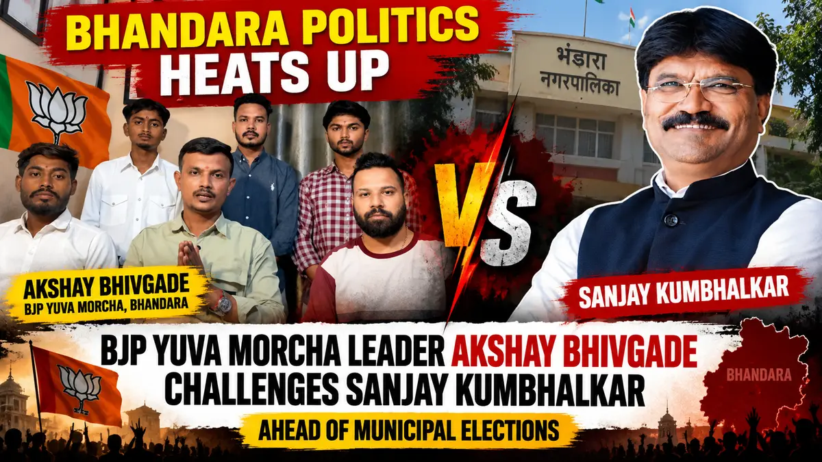 Bhandara Politics Heats Up: Akshay Bhiogade Challenges Sanjay Kumbhalkar Ahead of Municipal Elections Challenges