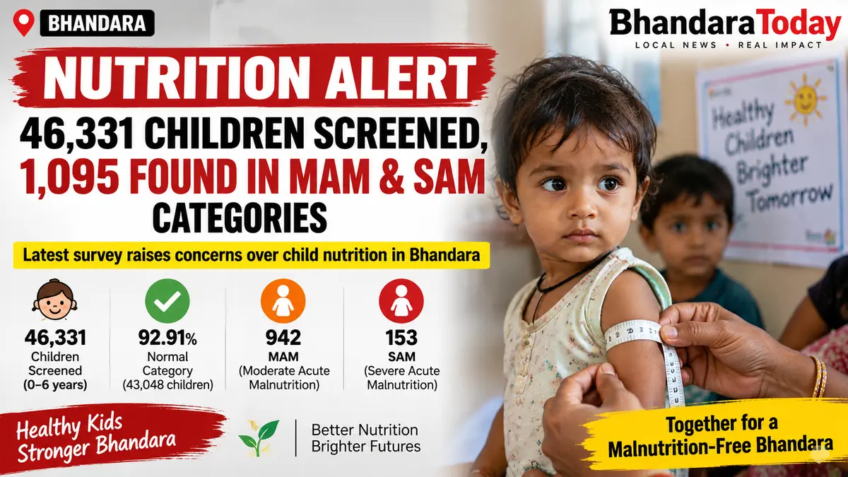 Bhandara Nutrition Alert: 1,095 Children Found in MAM & SAM Categories
