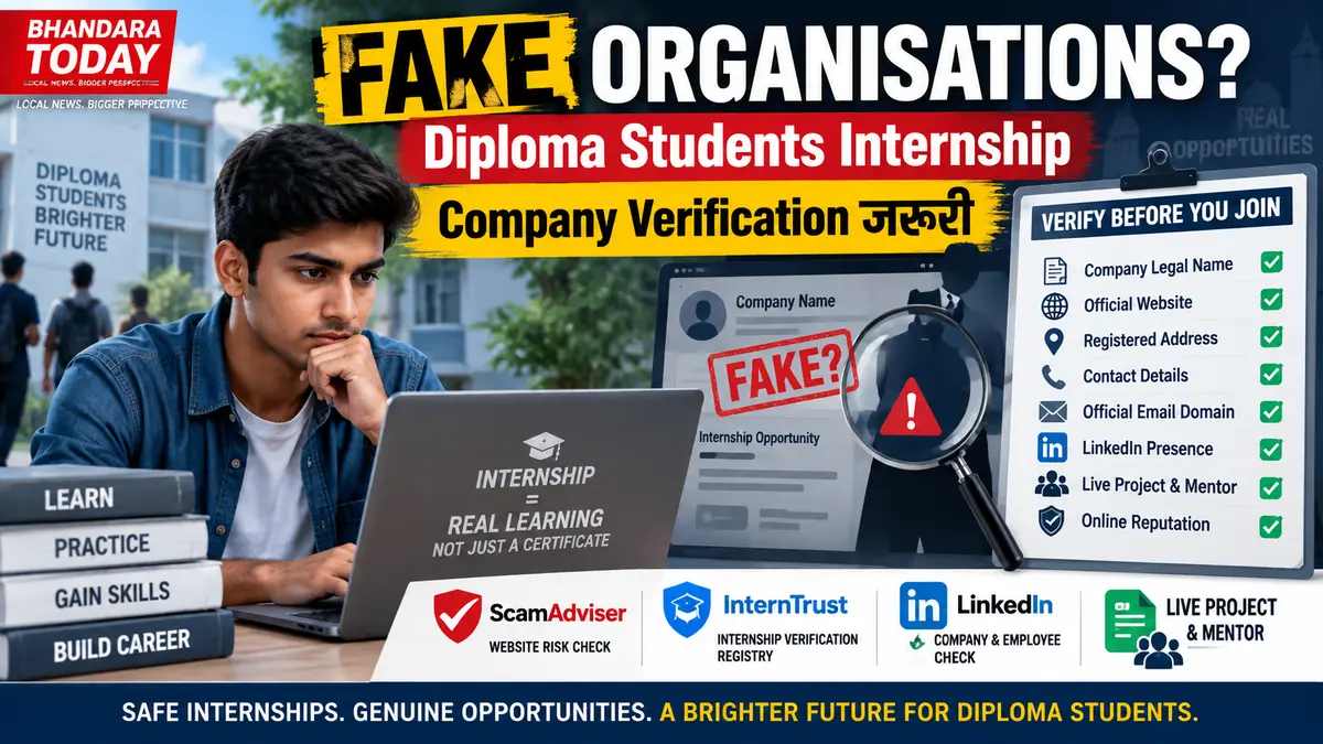 Diploma Internship: Company Verification Before Placement, Focus on Scam and Fake Organisations